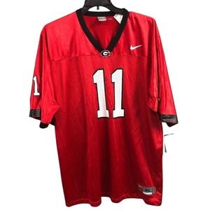 Nike Georgia Bulldogs Football Jersey #11 Men's XL Red Short Sleeve